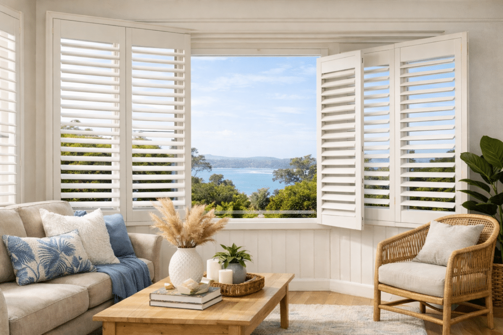 Plantation shutters for windows